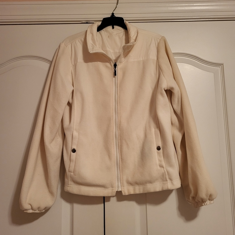 Reversible ivory fleece jacket - Picture 1 of 6